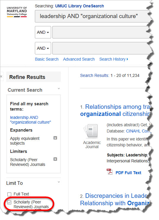 Scholarly Peer Reviewed Articles