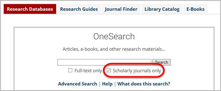 Scholarly/Peer-Reviewed Articles